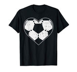 Soccer Ball Heart Shirt Sport Football Player Gift Lover Boy T-Shirt