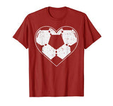 Soccer Ball Heart Shirt Sport Football Player Gift Lover Boy T-Shirt