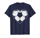 Soccer Ball Heart Shirt Sport Football Player Gift Lover Boy T-Shirt