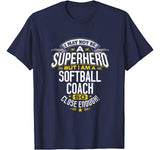 Softball Coach TShirt Gift Idea Superhero Softball Shirt