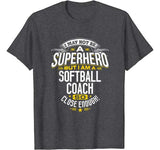 Softball Coach TShirt Gift Idea Superhero Softball Shirt