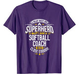 Softball Coach TShirt Gift Idea Superhero Softball Shirt