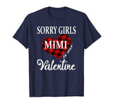 Sorry Girls Mimi Is My Valentine Heart Buffalo Plaid Boys T-Shirt