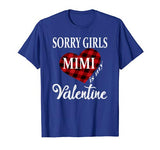 Sorry Girls Mimi Is My Valentine Heart Buffalo Plaid Boys T-Shirt