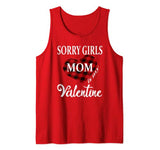 Sorry Girls Mom Is My Valentine Heart Buffalo Plaid For Boys Tank Top