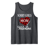 Sorry Girls Mom Is My Valentine Heart Buffalo Plaid For Boys Tank Top