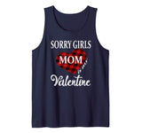Sorry Girls Mom Is My Valentine Heart Buffalo Plaid For Boys Tank Top