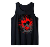 Splatter Heart Love Valentines Tank Top