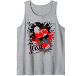 Splatter Heart Love Valentines Tank Top