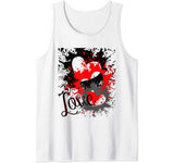 Splatter Heart Love Valentines Tank Top