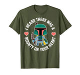 Star Wars Boba Fett Bounty Heart Valentine’s Graphic T-Shirt