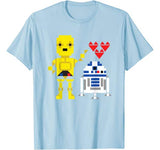 Star Wars C-3PO R2-D2 Droid Love Valentine’s Graphic T-Shirt