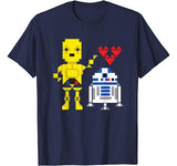 Star Wars C-3PO R2-D2 Droid Love Valentine’s Graphic T-Shirt