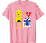 Star Wars C-3PO R2-D2 Droid Love Valentine’s Graphic T-Shirt