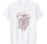 Star Wars Millennium Falcon I Know Valentine’s Day T-Shirt