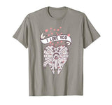 Star Wars Millennium Falcon Love You Valentine’s Day T-Shirt