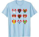 Star Wars Pixel Hearts Line-Up Valentine’s Graphic T-Shirt