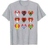 Star Wars Pixel Hearts Line-Up Valentine’s Graphic T-Shirt