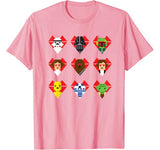 Star Wars Pixel Hearts Line-Up Valentine’s Graphic T-Shirt