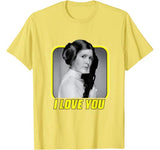Star Wars Princess Leia I Love You Valentine’s Day T-Shirt