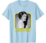 Star Wars Princess Leia I Love You Valentine’s Day T-Shirt