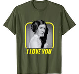 Star Wars Princess Leia I Love You Valentine’s Day T-Shirt