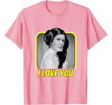 Star Wars Princess Leia I Love You Valentine’s Day T-Shirt