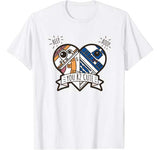 Star Wars R2-D2 BB-8 Droid Heart Valentine’s Day T-Shirt