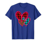Striped Plaid Leopard Printed Splicing Heart Valentine’s Day T-Shirt