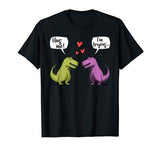 T-Rex Dinosaur Couple Hug Me Valentines Day Funny T-Shirt