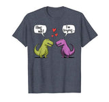 T-Rex Dinosaur Couple Hug Me Valentines Day Funny T-Shirt