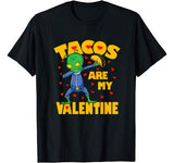 Tacos Are My Valentine Dabbing Alien Valentines Day Gift Kid T-Shirt