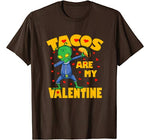 Tacos Are My Valentine Dabbing Alien Valentines Day Gift Kid T-Shirt