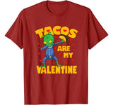 Tacos Are My Valentine Dabbing Alien Valentines Day Gift Kid T-Shirt
