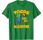 Tacos Are My Valentine Dabbing Alien Valentines Day Gift Kid T-Shirt