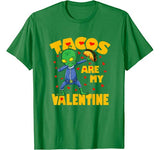 Tacos Are My Valentine Dabbing Alien Valentines Day Gift Kid T-Shirt