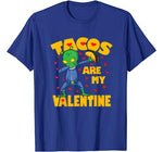 Tacos Are My Valentine Dabbing Alien Valentines Day Gift Kid T-Shirt