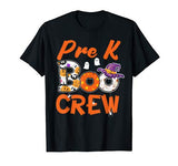 Teacher Kids Halloween Pre K Boo Crew T Shirt T-Shirt