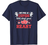 Teacher Pre-K Cupids Valentines Day T Shirt Great Gift Idea