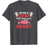 Teacher Pre-K Cupids Valentines Day T Shirt Great Gift Idea