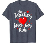 Teacher Valentines Day Shirt This Teacher Loves Her Kids T-Shirt
