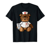 Teddy Bear Nurse Nursing T-Shirt for Valentine Day Gifts