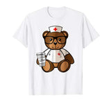 Teddy Bear Nurse Nursing T-Shirt for Valentine Day Gifts