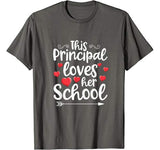 This Principal Loves Her School Cute Valentines Day Gift T-Shirt