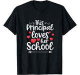 This Principal Loves Her School Cute Valentines Day Gift T-Shirt