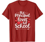 This Principal Loves Her School Cute Valentines Day Gift T-Shirt