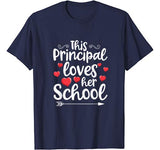 This Principal Loves Her School Cute Valentines Day Gift T-Shirt