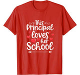 This Principal Loves Her School Cute Valentines Day Gift T-Shirt