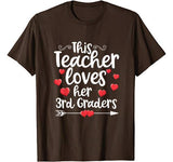 This Teacher Loves 3rd Grade Class Funny Valentines Day Gift T-Shirt