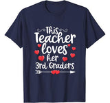 This Teacher Loves 3rd Grade Class Funny Valentines Day Gift T-Shirt